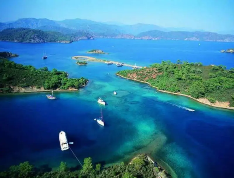 One of the wild camping spots in Turkey: Cennet Island, Marmaris