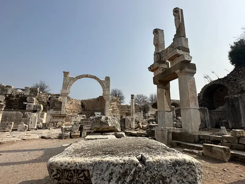 a unique picture of the temple of Domitian ephesus