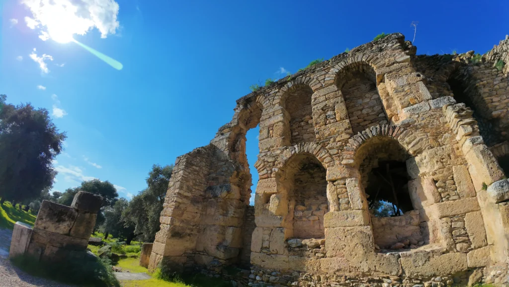 an ancient ruin int he site of Nysa